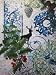 Winter Solstice Sun Deer Blue Collage In the Beginning Fabric Yard