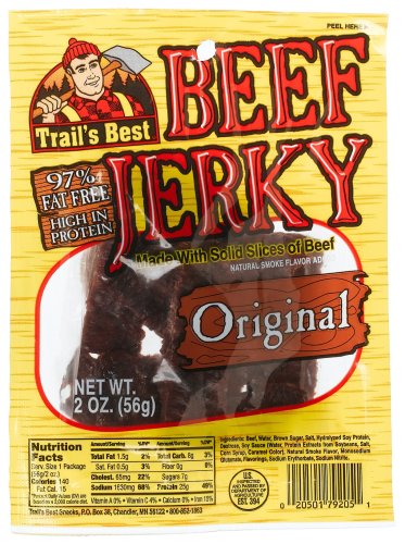 Trail's Best Original Beef Jerky, 2-Ounce Packages (Pack of 12) by Dried Beef