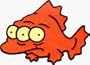 The Simpsons - Blinky the Mutated Fish - Embroidered Iron On or Sew On Patch