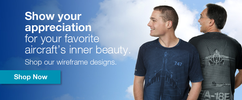 Show your appreciation for your favorite aircraft's inner beauty. Shop our wireframe designs.