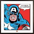 Captain America - Framed Marvel Comic Poster / Art Print (Size: 16" x 16")