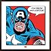Captain America - Framed Marvel Comic Poster / Art Print (Size: 16" x 16")
