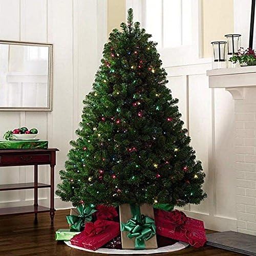 Kissmoji Pre-Lit 6" Artificial Christmas Tree LED Multicolor Lights Green with Stand US