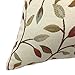 YOUR SMILE Embroidery Jacquard Floral Leaf Pattern Square Decorative Throw Pillow Case Cushion Cover 18 x 18 inch