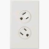 Rotating Duplex Outlet, White