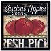 Ii Apple Vintage Antique Kitchen Sign Art Print Framed