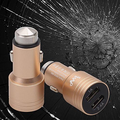 Jgglobe Car Charger Car Escape Emergency Safety Hammer Function Dual USB Ports Car Charger