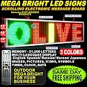 LED SIGNS 16" X 53" MEGA BRIGHT PROGRAMMABLE SCROLLING MESSAGE DISPLAY / BUSINESS TOOLS