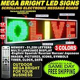 scrolling led display LED SIGNS 16 X 91 MEGA BRIGHT PROGRAMMABLE SCROLLING MESSAGE DISPLAY/ BUSINESS TOOLS