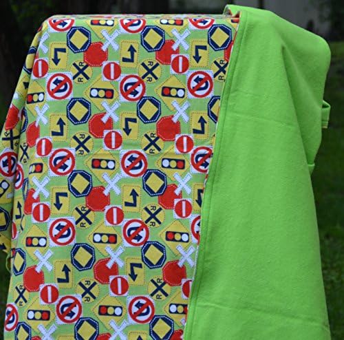 Blanket - Traffic Signs Print - Double Sided Cotton Flannel Blanket