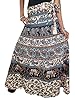 Long Wrap Skirt- Ivory Tribal Printed Cotton Indian Maxi Skirts, Gift for MOM