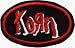 Korn - Oval Logo, Red Border - Embroidered Iron On or Sew On Patch - LIMITED QUANTITY!!