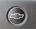 Reflective Concepts - Steering Wheel Bowtie Overlay Decal - 2008-2012 Malibu - (Color: Flat Black)