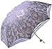 Leegoal Ladies Umbrella Lace Parasol Folding Umbrella Sun Shade Anti-uv (grey)