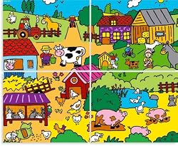 Vilac Box of Four 12-Piece Farm Puzzles