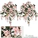 TWO 3' Artificial Wisteria Hanging Flower Bushes, with No Pot,