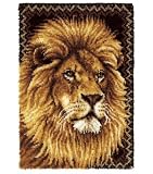 Wonderart Latch Hook Kit 27''x40''-Lion