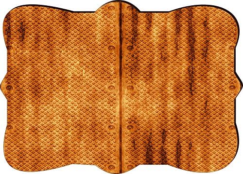 Rikki KnightTM Grunge Golden Door Design Fancy Rectangle Shaped Art Fridge Magnet