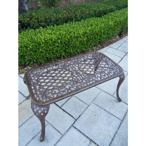 Oakland Living Mississippi Cast Aluminum Cocktail Table, 35-Inch by 18-Inch, Antique Bronze On Sale