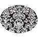 Kitchen & Housewares : Le Cadeaux Melamine Black and White Wallpaper~ Heavy Duty Italian pottery-like dinnerware,OvalPlatter