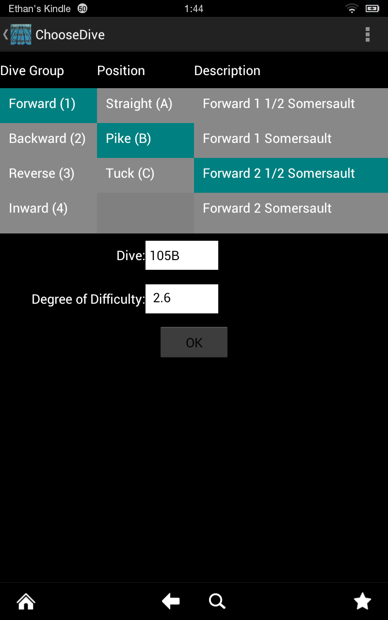 Swimming Coach's Clipboard (Kindle Tablet Edition