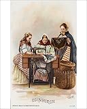 Photographic Print of Ladies from Edinburgh using a Singer Sewing Machine from Mary Evans