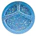 Zak Designs Confetti 11-1/4-inch Turquoise Divided BBQ Plate, Set of 6