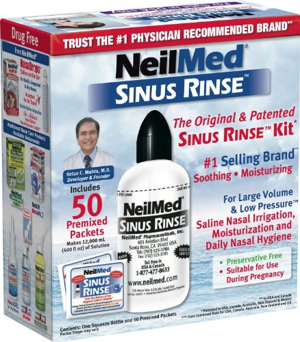 NeilMed Sinus Rinse, Premixed 50 Sachets, Pack of 2