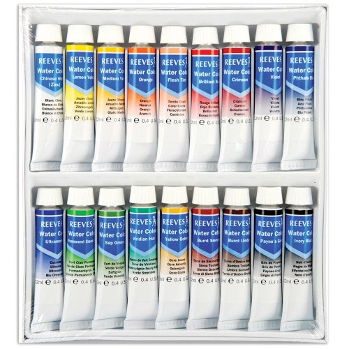 Reeves assorted 12-milliliter watercolor paint, 18-pack
