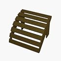 Adirondrack Furniture Polywood Outdoor Furniture Classic Adirondack Ottoman, Mahogany-Recycled Plastic Materials