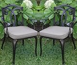 2 Cast Aluminum Dining Arm Chairs B for Outdoor Patio Furnitures CBM1290