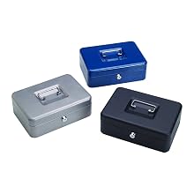 STEELMASTER Compact Steel Security Case, Includes 2 Keys, 9.75 x 3.5 x 7 Inches, Color May Vary (28347)