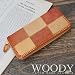 【WOODY】牛革ハンドメイドパッチワークウォレットシリーズ!ラウンドファスナー長財布(PZ-007)
