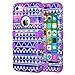 ULAK iPhone 5C Case, 3in1 Anti Slip iPhone 5C Case Hybrid with Soft Flexible Inner Silicone Skin Protective Case Cover for Apple iPhone 5C Tribal + Purple
