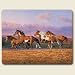 Highland Graphics Western Horses Sunset Cruise Tempered Glass Cutting Board