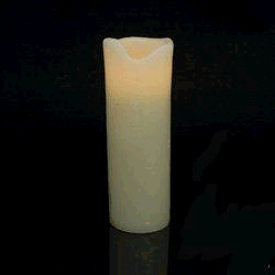 Smart Candle LED Wax Pillar Ivory, 3 by 9-Inch
