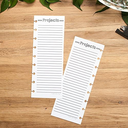 Project List Inserts for the Happy Planner, Classic Half Sheet