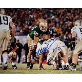 NCAA Brady Quinn Under Center Green Jersey Horizontal Autographed 8-by-10-Inch Photograph