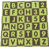 Tadpoles ABC Floor Mats, Green/Brown