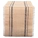 DII CAMZ38408 Mineral Border Burlap Table Runner, 14 x 108, Double Stripe Gray