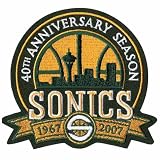 NBA Seattle SuperSonics 40th Anniversary Collectible Logo Patch