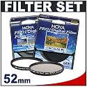 Hoya Pro1 Digital 52mm TWO Multi-Coated Glass Filters Kit with Hoya Pro 1 UV + Circular PL Polarizer Filter for Canon, Nikon, Olympus & Pentax Lenses with 52mm Filter Size