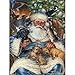 Bits and Pieces - 300 Large Piece Jigsaw Puzzle for Adults - Santa Nap - 300 pc Puppies, Kittens, Holiday Jigsaw by Artist Liz Goodrick-Dillon