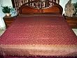 Deep Carmine Pashmina Jamavar Indian Bedspread Bedding Couch Throw King/queen 108"