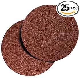 Porter Cable 736000825 6-Inch Hook and Loop Aluminum Oxide No Hole 80G Disc 25 Pack