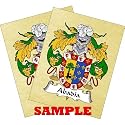 Kennel Coat of Arms Print / Family Crest Parchment 8 1/2 X 11 Inches + Free Bonus Print.