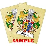 Edger Coat of Arms Print / Family Crest Parchment 8 1/2 X 11 Inches + Free Bonus Print.