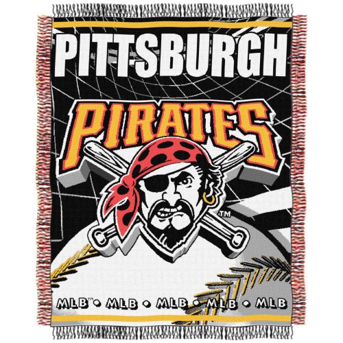 MLB Pittsburgh Pirates 48-Inch-by-60-Inch Jacquard Acrylic Throw