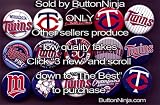 Set of 15 Minnesota Twins Pins 1.25" Buttons MLB Baseball