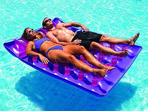 Swimline Two Person Inflatable Swimming Pool Floating Air Mattress Lounger